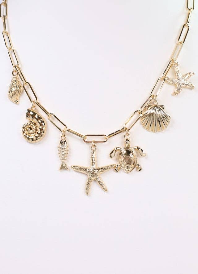 Caroline Hill - Gale Charm Necklace - Gold - KJ Clothier