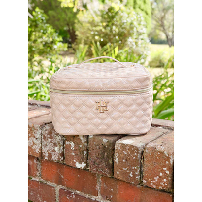 Caroline Hill - Hampton Train Case Nude Patent - KJ Clothier