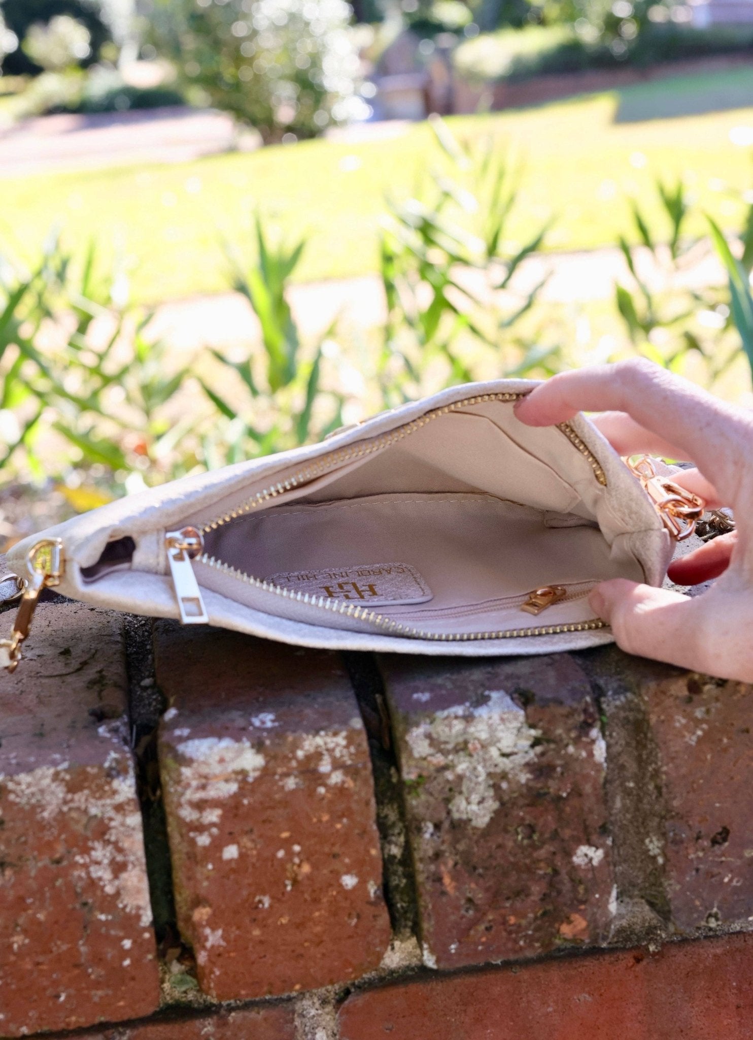 Caroline Hill - Livi Crossbody - Shimmer Champagne - KJ Clothier