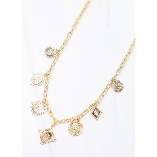 Caroline Hill - Mariann Charm Necklace Gold - KJ Clothier