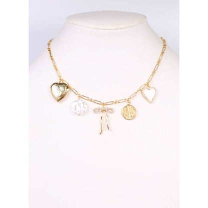Caroline Hill - Mckeon Charm Necklace Gold - KJ Clothier