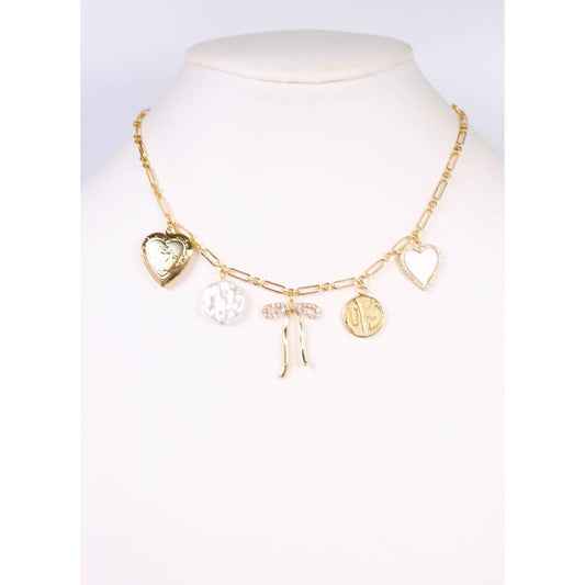 Caroline Hill - Mckeon Charm Necklace Gold - KJ Clothier