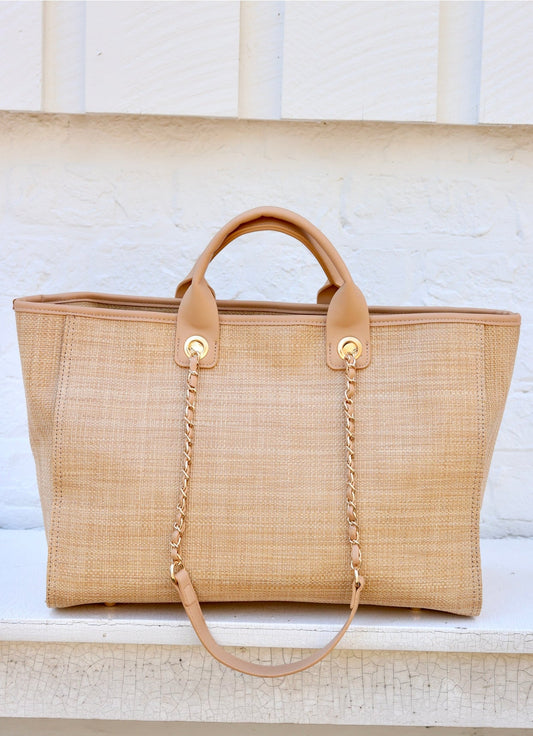 Caroline Hill - Melissa Tote - Natural Tan - KJ Clothier