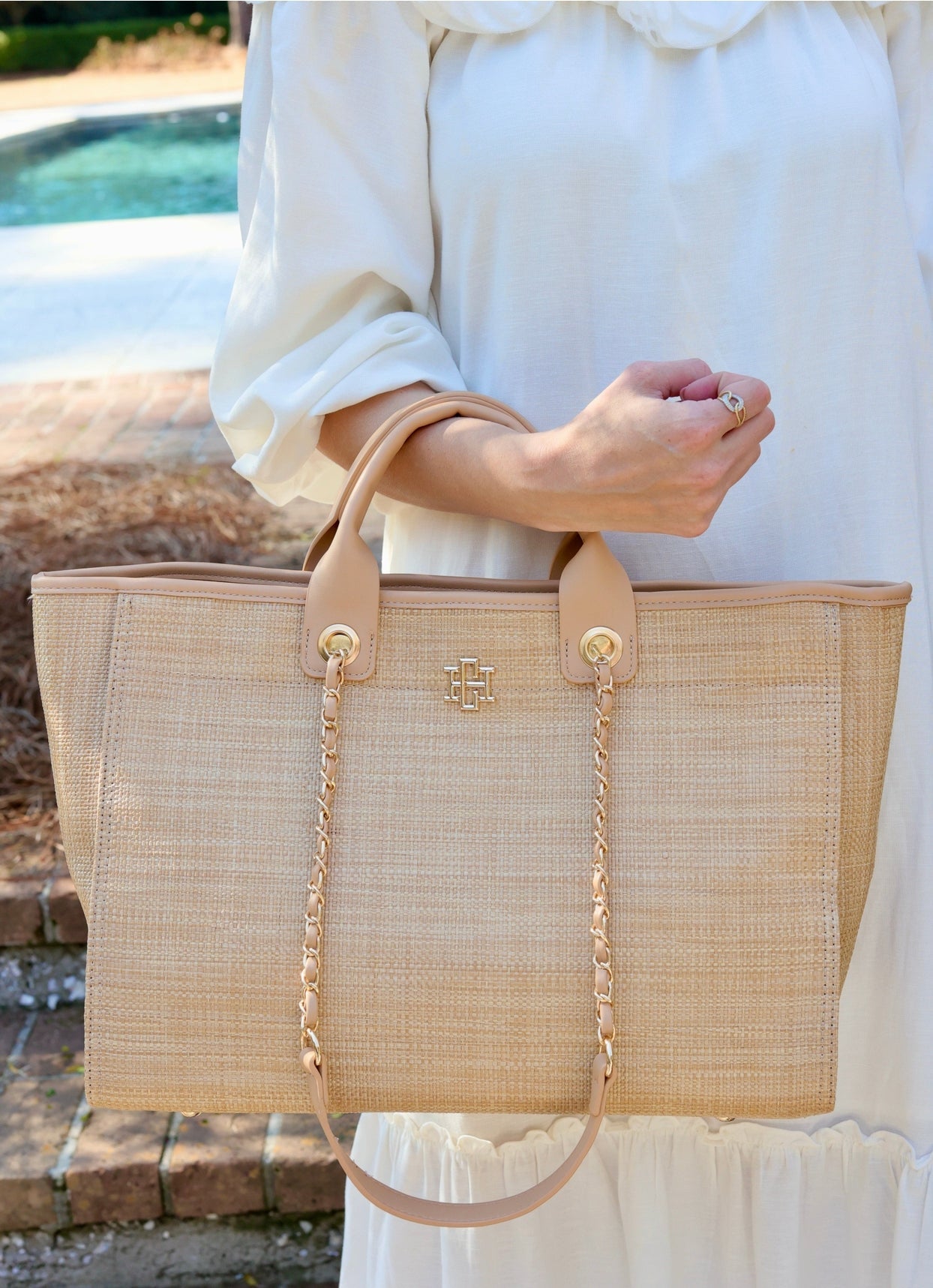 Caroline Hill - Melissa Tote - Natural Tan - KJ Clothier