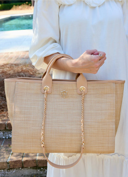 Caroline Hill - Melissa Tote - Natural Tan - KJ Clothier