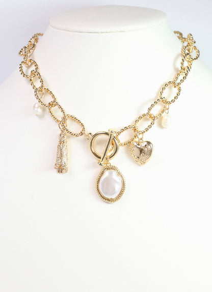 Caroline Hill - Nicky Charm Necklace - Gold - KJ Clothier