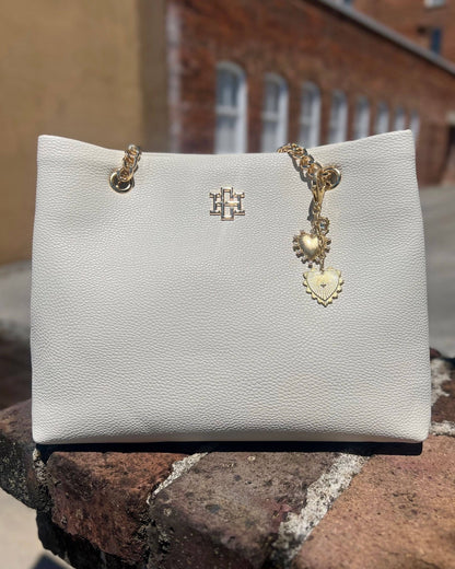 Caroline Hill - You Have My Heart Bag Charm Worn Gold - KJ Clothier