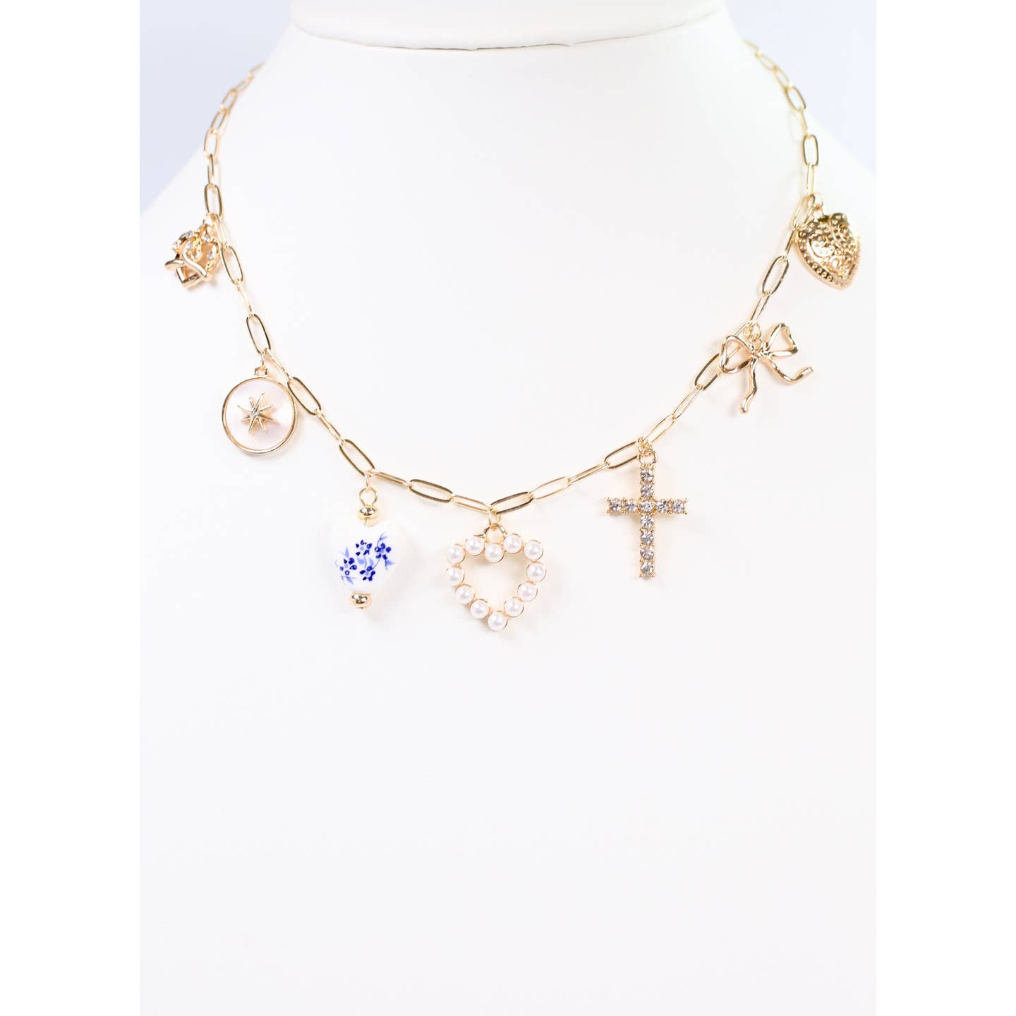 Caroline Hill - Mario Charm Necklace Gold