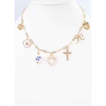 Caroline Hill - Mario Charm Necklace Gold