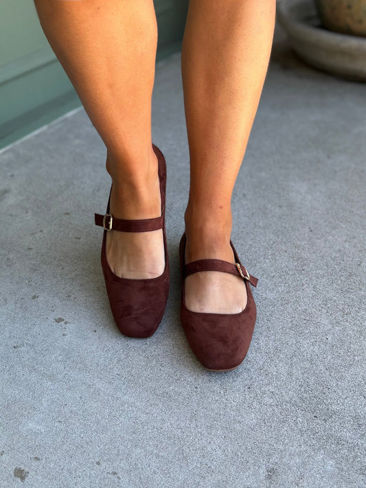 Charlotte Square Toe Mary Jane Flat - KJ Clothier