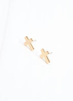 Christy Cross Earring - Gold - KJ Clothier