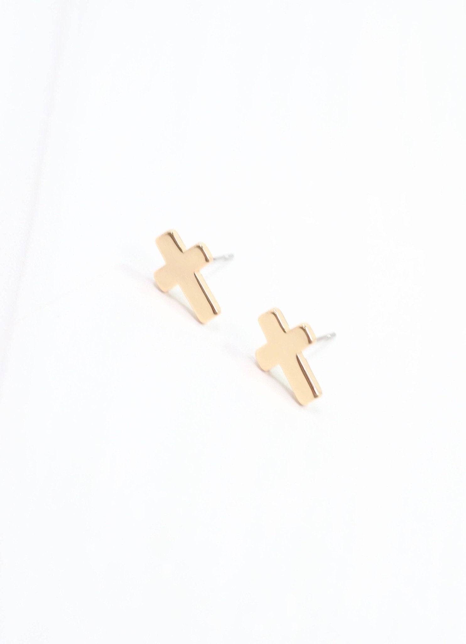 Christy Cross Earring - Gold - KJ Clothier