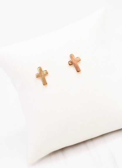 Christy Cross Earring - Gold - KJ Clothier