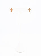 Christy Cross Earring - Gold - KJ Clothier