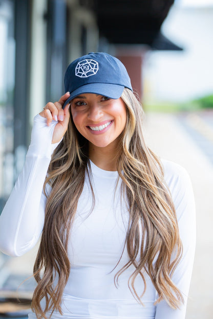 Classic Adjustable Hat - KJ Logo - Navy - KJ Clothier