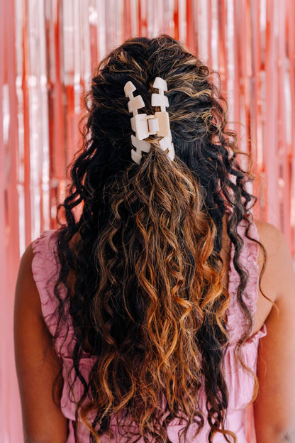 Classic Hair Clip | Large | Almond Beige - KJ Clothier