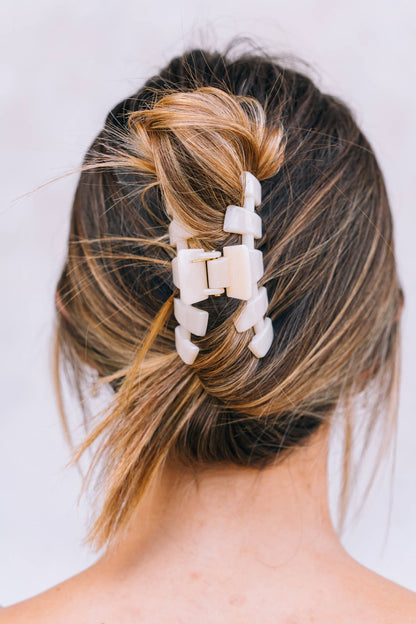 Classic Hair Clip | Medium | Almond Beige - KJ Clothier