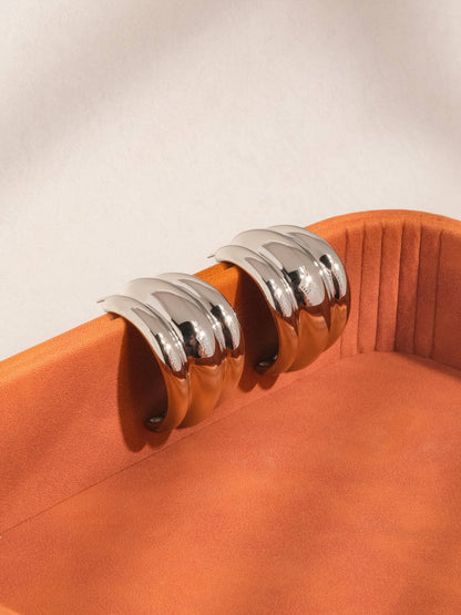 Colton 18K Gold Non - Tarnish Layered Spiral Earring: Yellow Gold - KJ Clothier