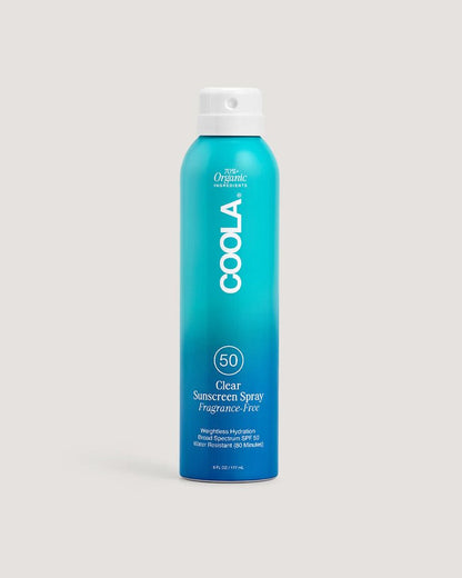 Coola - Clear Organic Sunscreen Spray - Fragrance Free 50 SPF - KJ Clothier