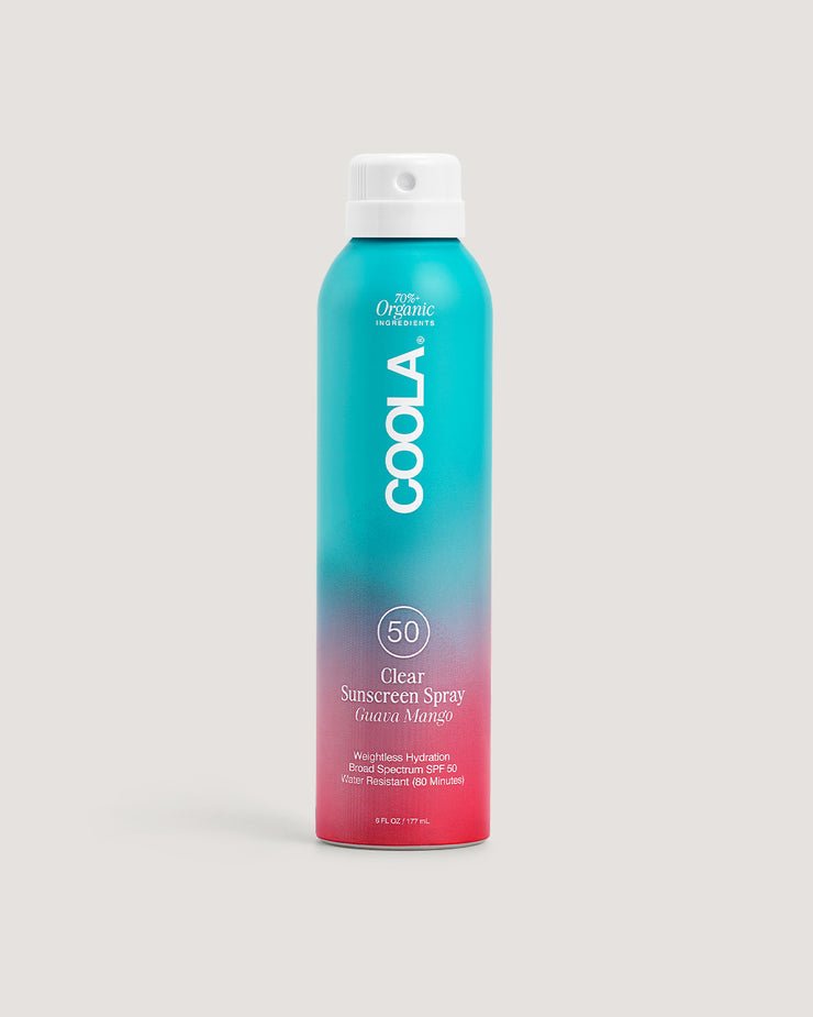 Coola - Clear Organic Sunscreen Spray - Guava Mango 50 SPF - KJ Clothier