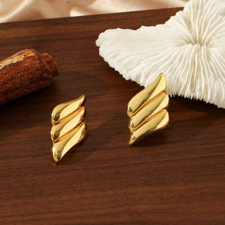 Coral Earrings - Gold - KJ Clothier