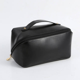 Cosmetic Double Fold Bag - Black - KJ Clothier