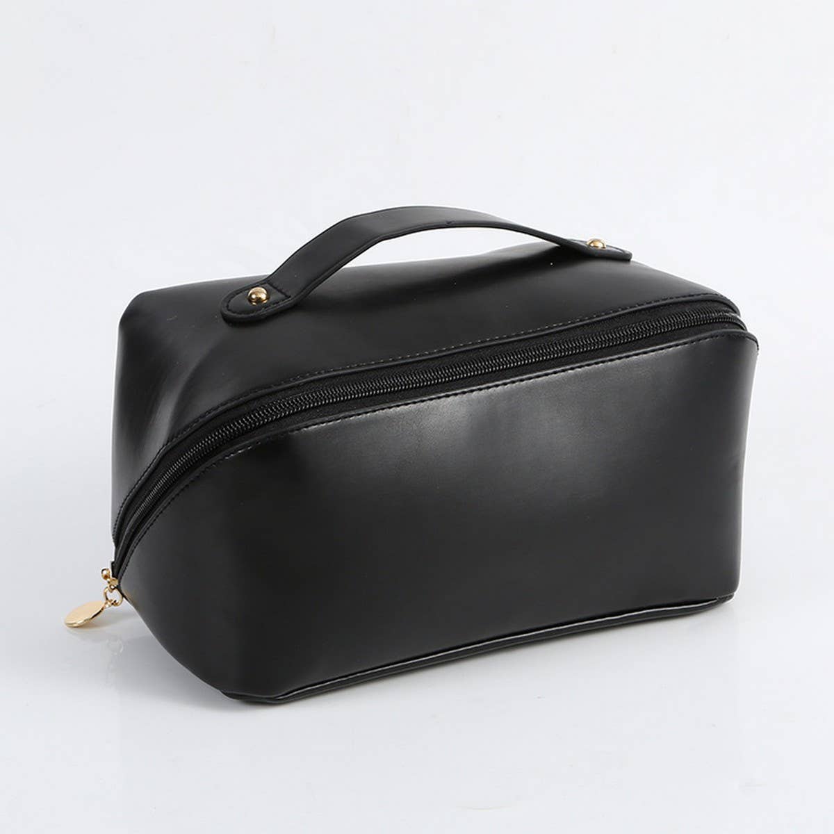 Cosmetic Double Fold Bag - Black - KJ Clothier
