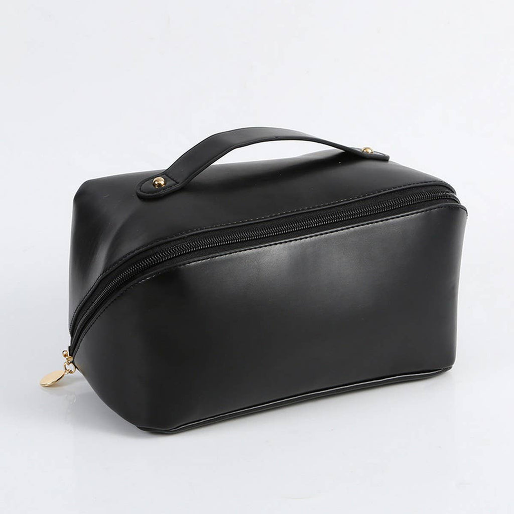 Cosmetic Double Fold Bag - Brown - KJ Clothier