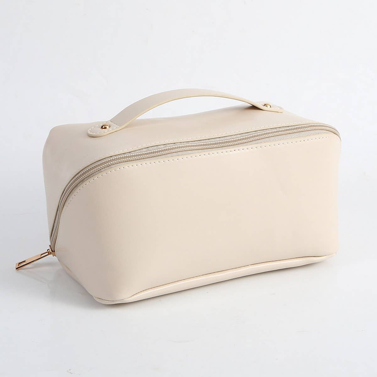 Cosmetic Double Fold Bag - Brown - KJ Clothier