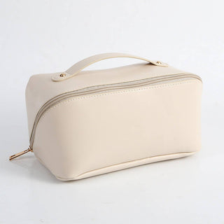 Cosmetic Double Fold Bag - Brown - KJ Clothier