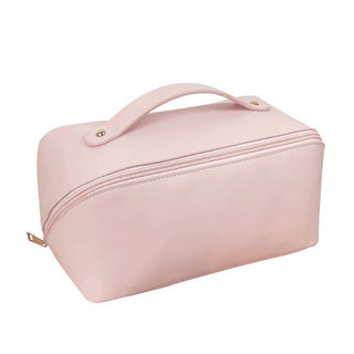 Cosmetic Double Fold Bag - Brown - KJ Clothier