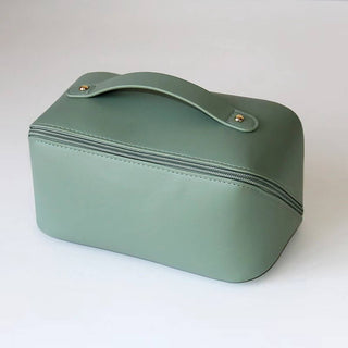 Cosmetic Double Fold Bag - Brown - KJ Clothier