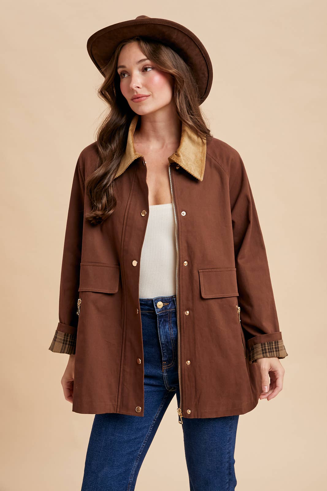 Cotton Barn Jacket - Mocha - KJ Clothier