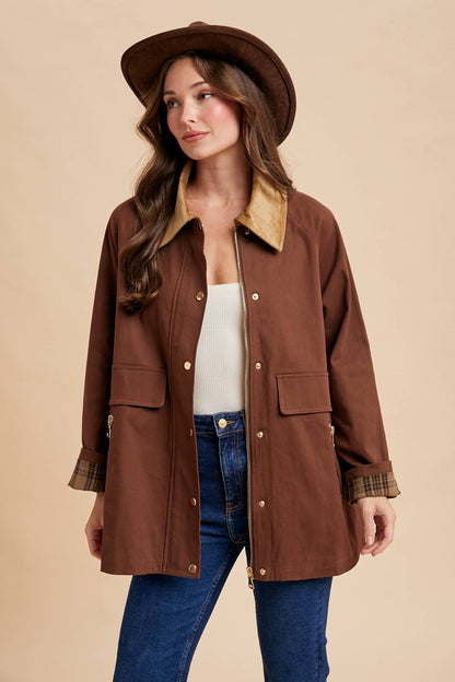 Cotton Barn Jacket - Mocha - KJ Clothier