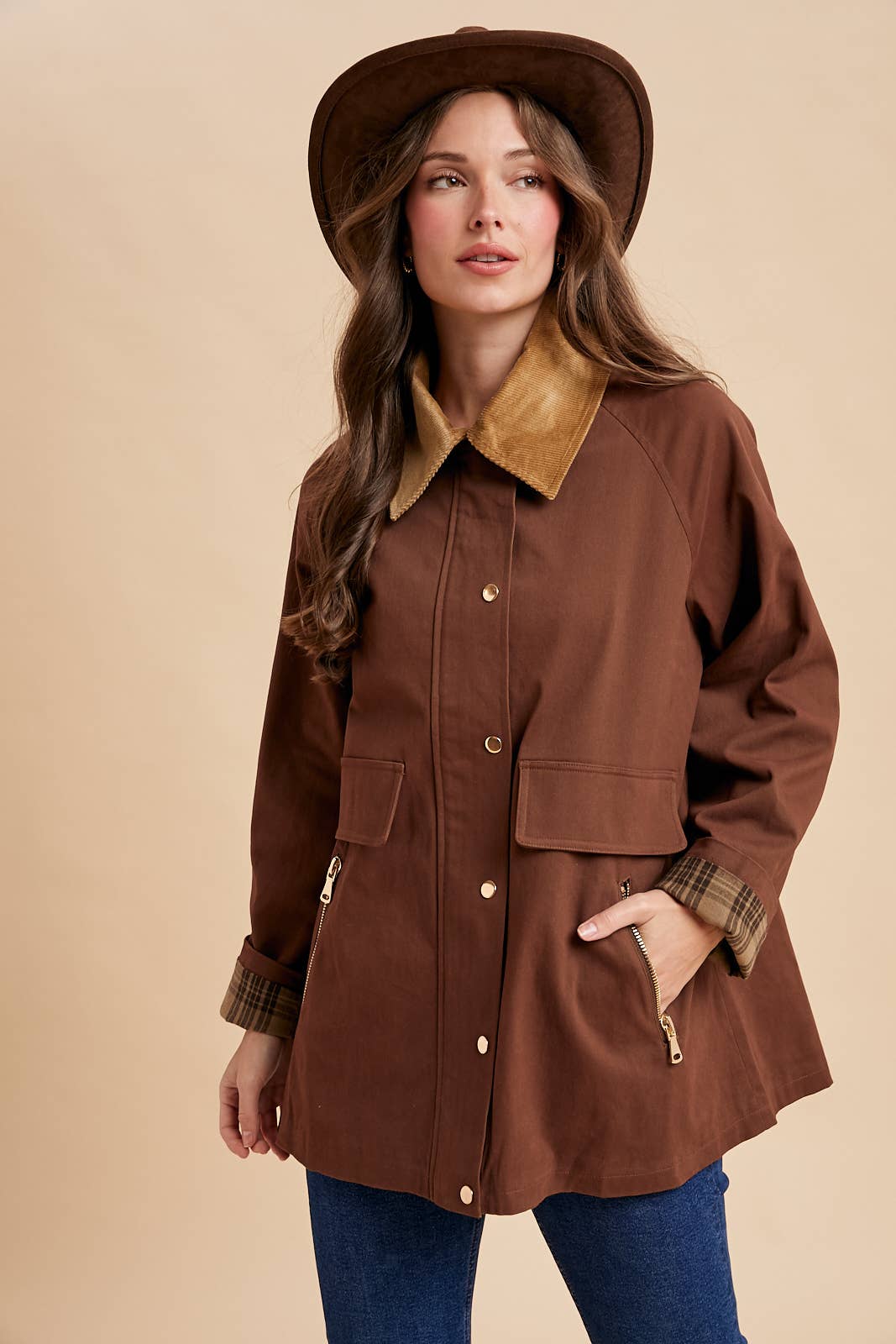 Cotton Barn Jacket - Mocha - KJ Clothier