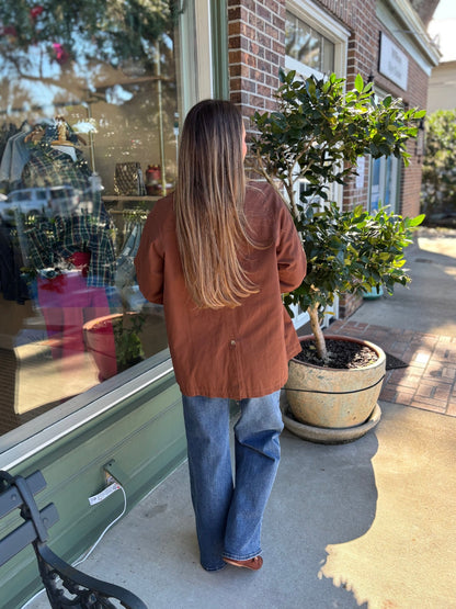 Cotton Barn Jacket - Mocha - KJ Clothier