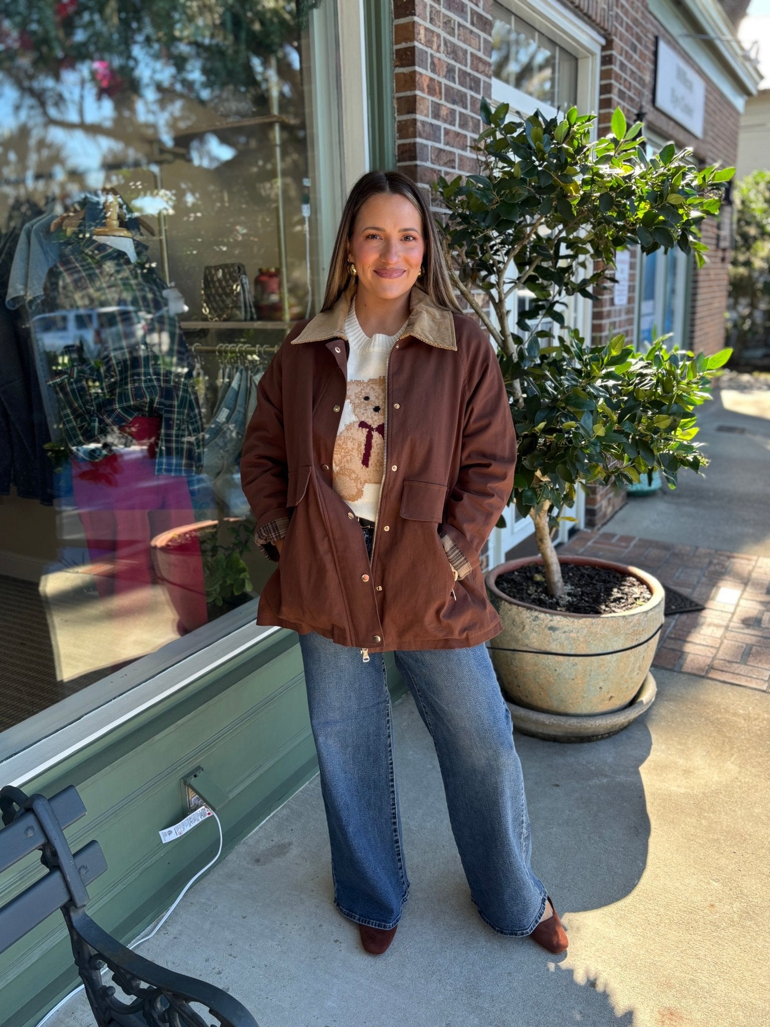 Cotton Barn Jacket - Mocha - KJ Clothier