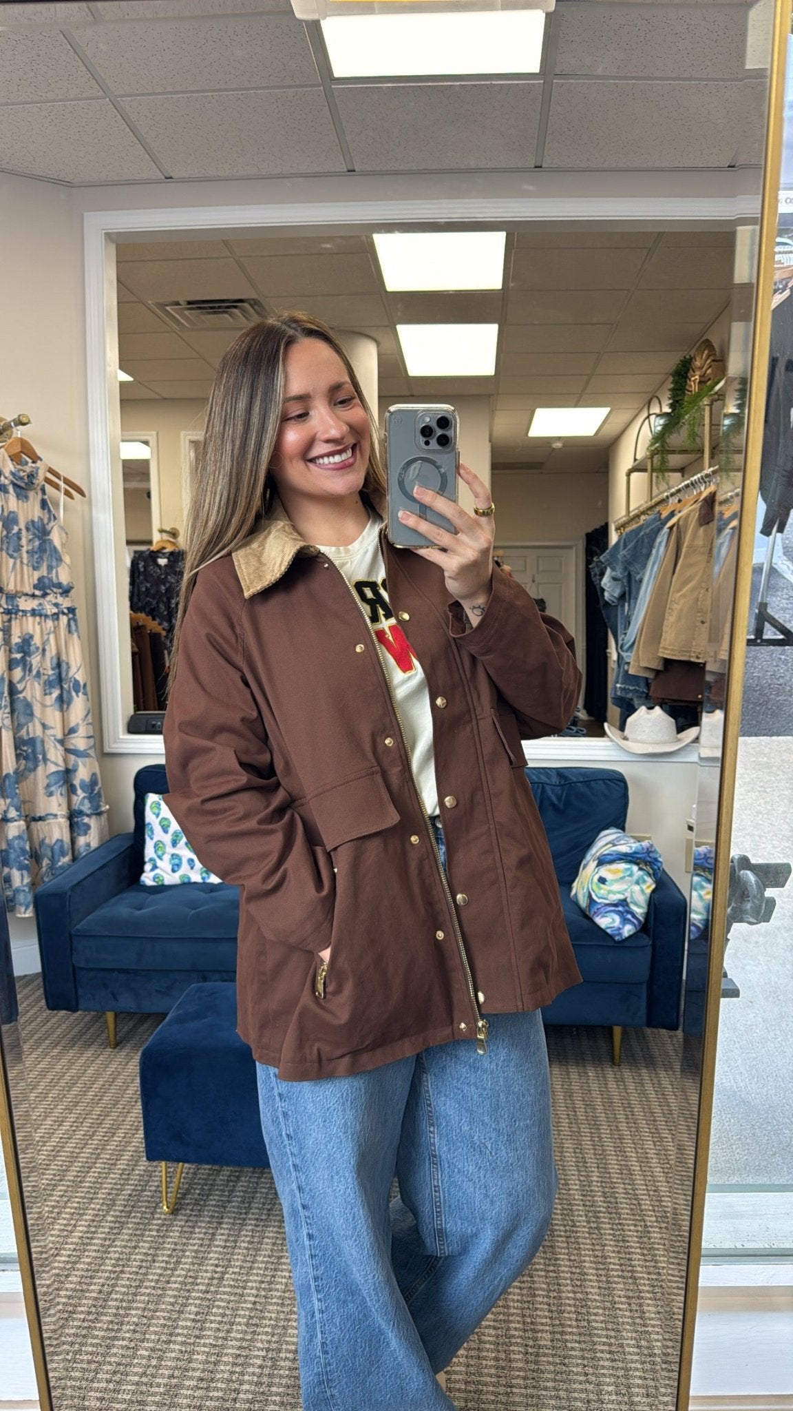 Cotton Barn Jacket - Mocha - KJ Clothier