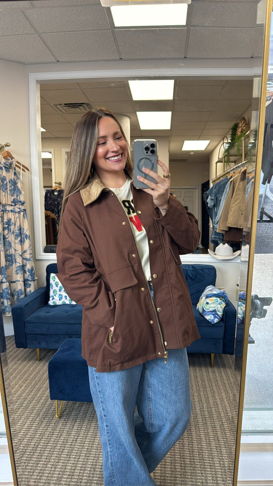 Cotton Barn Jacket - Mocha - KJ Clothier