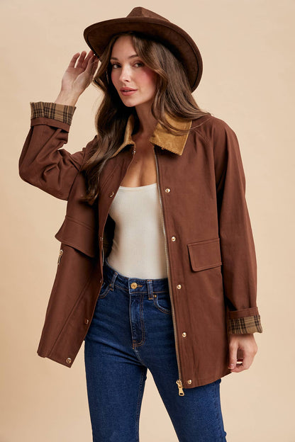 Cotton Barn Jacket - Mocha - KJ Clothier