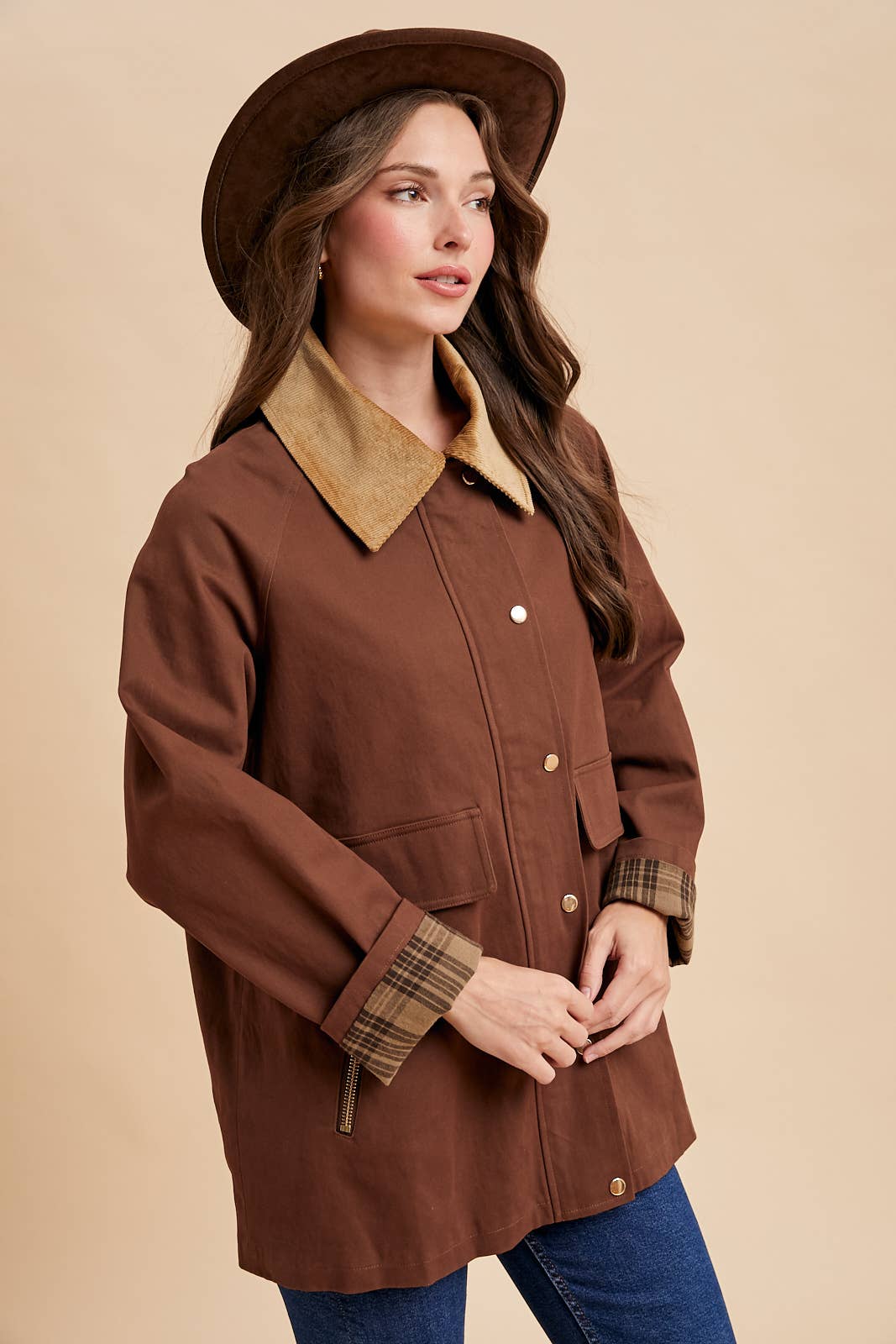Cotton Barn Jacket - Mocha - KJ Clothier