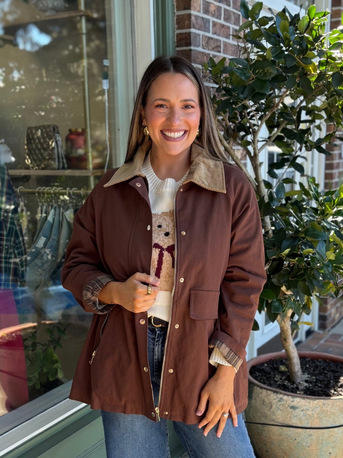 Cotton Barn Jacket - Mocha - KJ Clothier