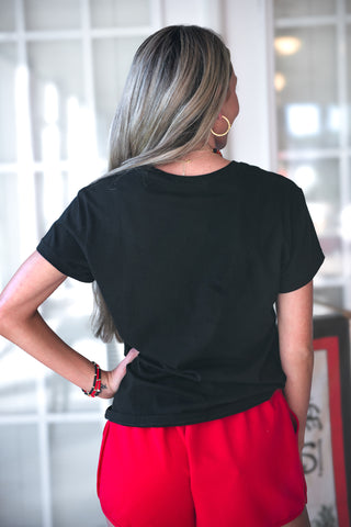 Cotton Jersey Crewneck Tee - Black