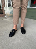 Danica Horsebit Mule Loafers - Black - KJ Clothier