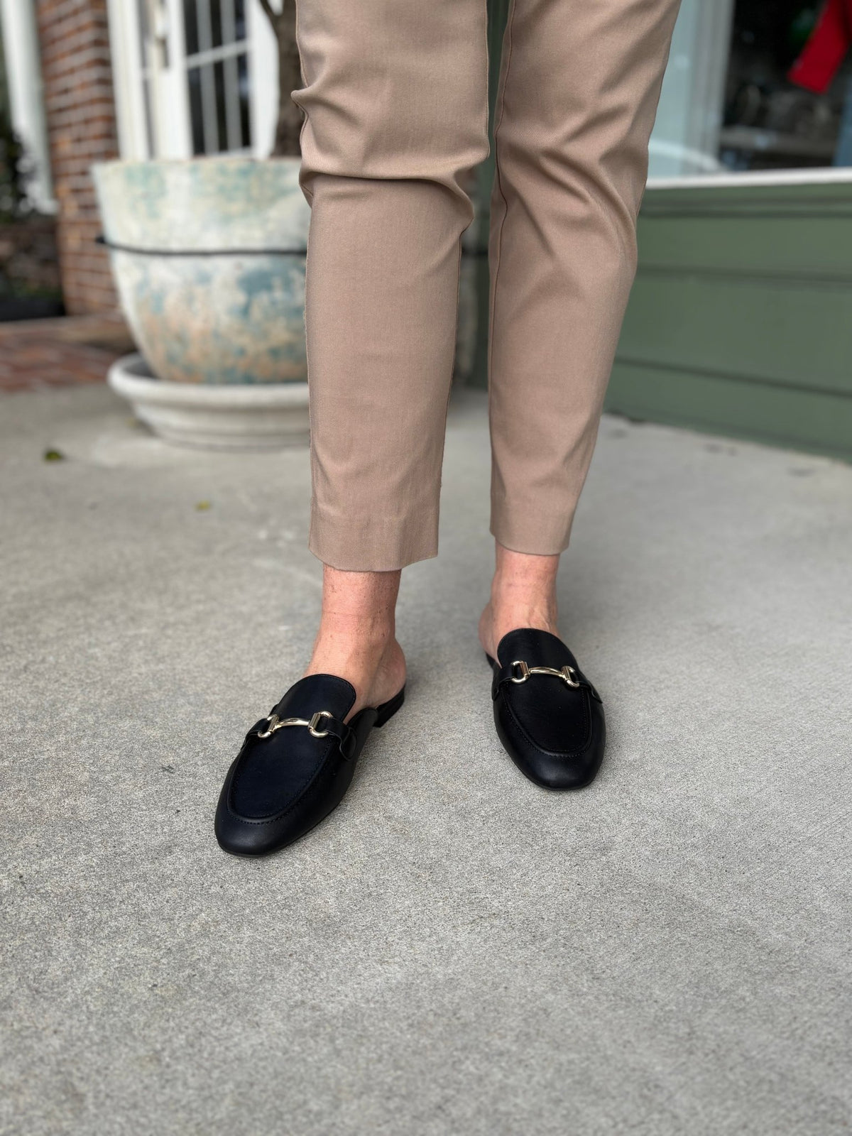 Danica Horsebit Mule Loafers - Black - KJ Clothier