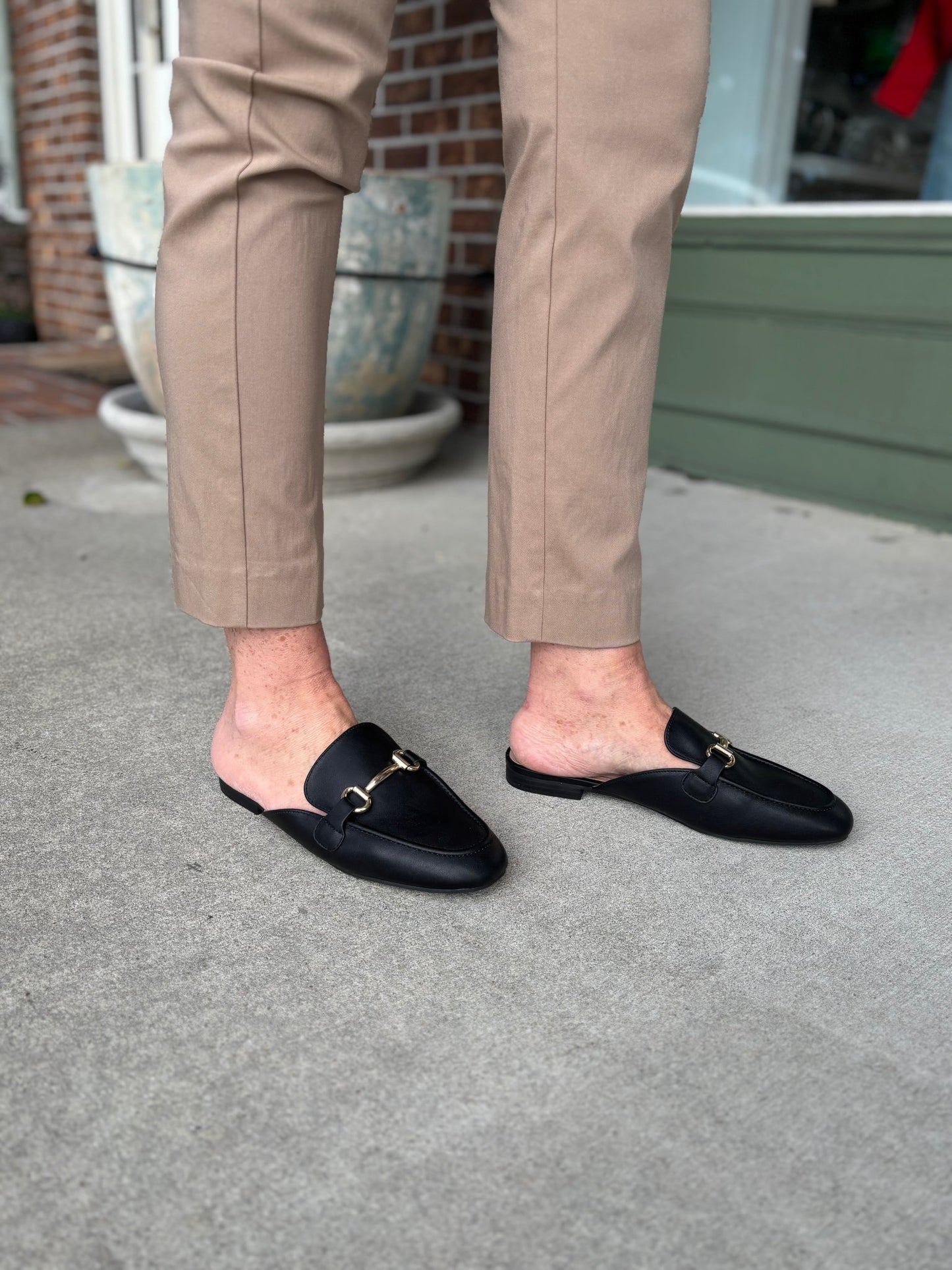 Danica Horsebit Mule Loafers - Black - KJ Clothier