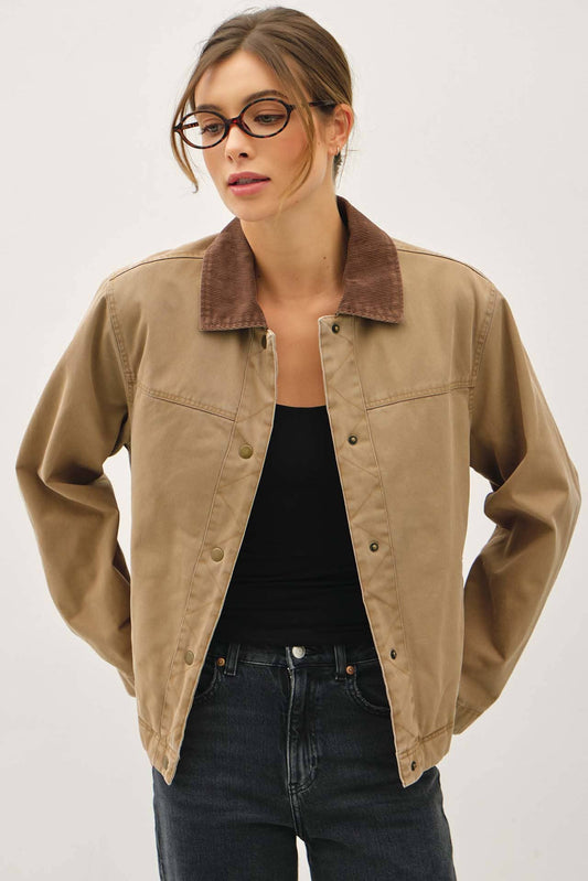 Classic Accent Jacket - Taupe