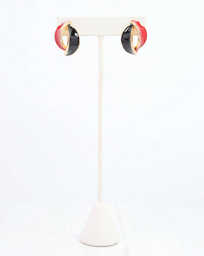 Cora Game Day Earring Red Black: Default