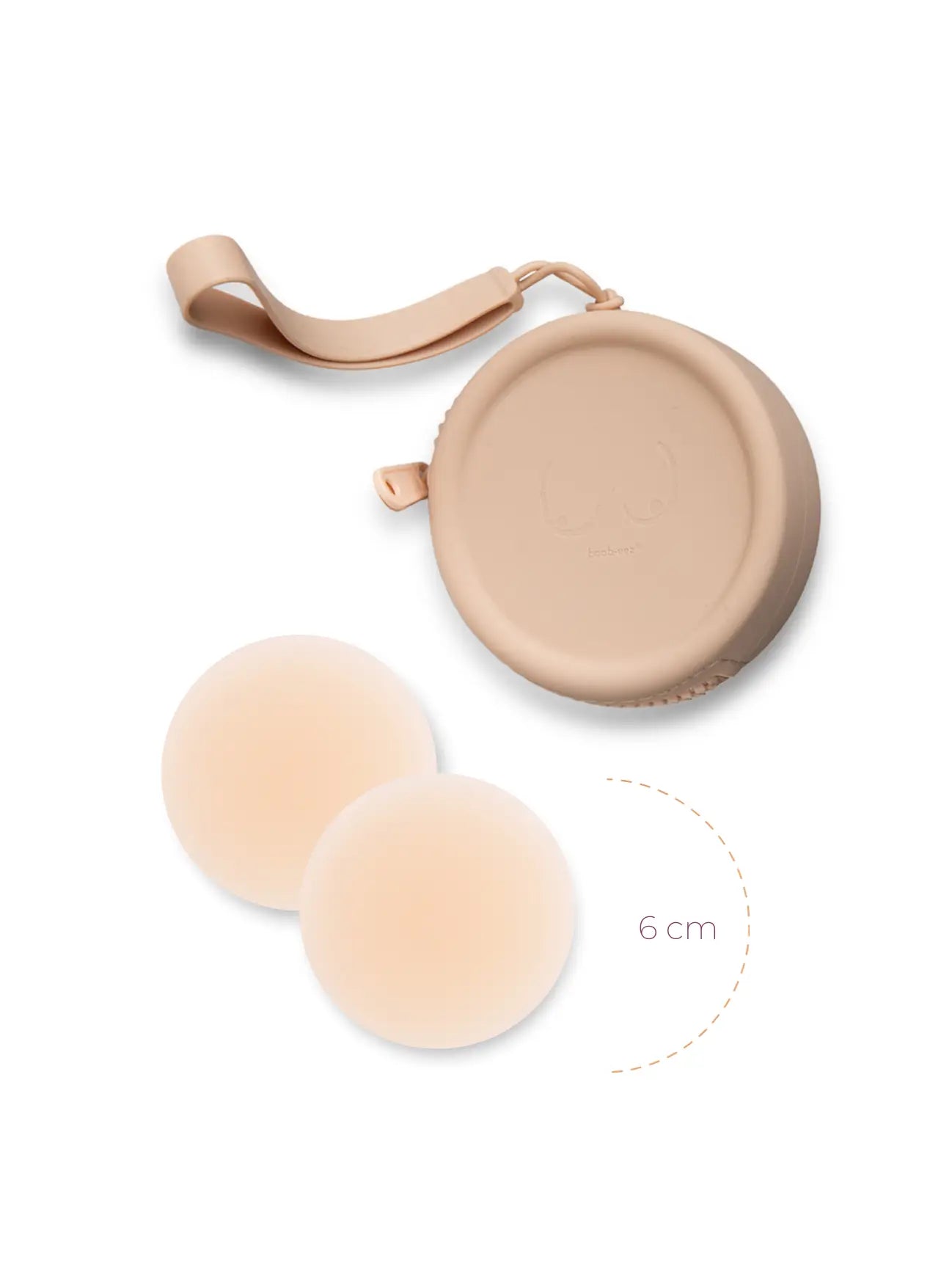 DELUXE DUO - SILICONE TRAVEL CASE + X1 PAIR OF NIPPLE COVERS BY BOOB - EEZ® - Light Tint - KJ Clothier