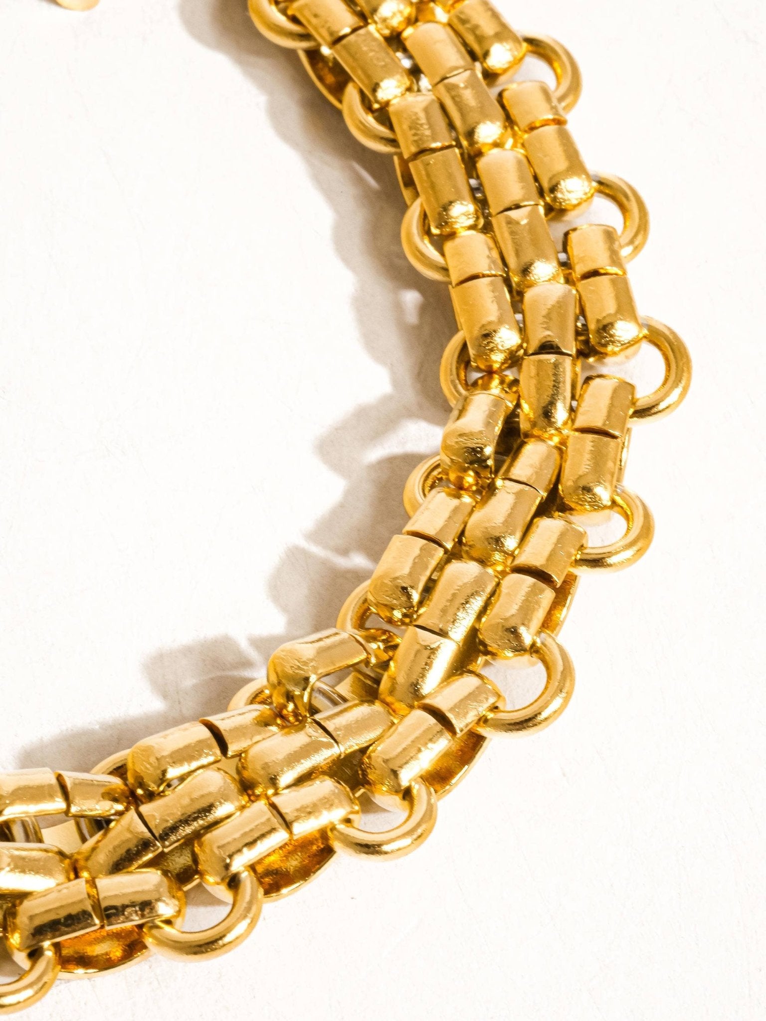 Donni 18K Gold Non - Tarnish Bold Weave Bracelet: Yellow Gold - KJ Clothier